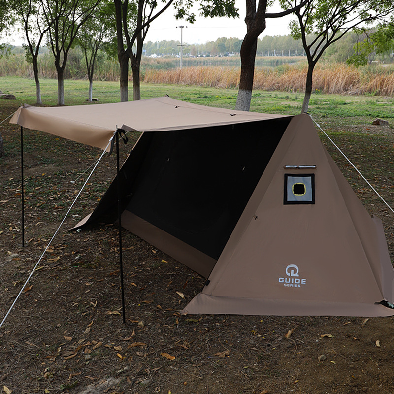 Camping Cooking Awning - Toldo Doble Plateado para Acampar al