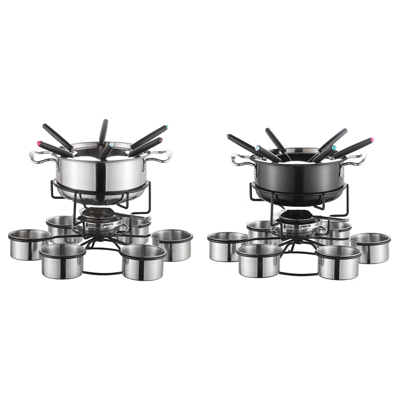 Camping Cooking Set Stainless Steel - Juego de ollas para fondue, estufa