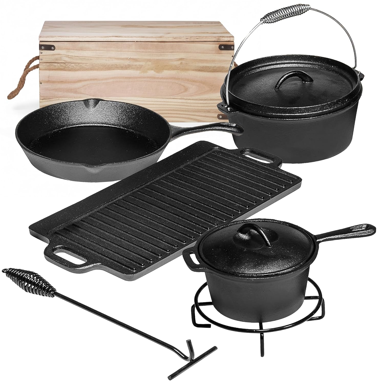 Camping Cooking Pot With Lid - Juego de cocina para acampar de