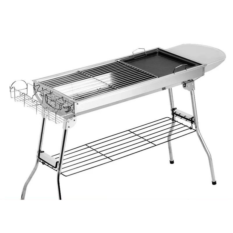 Camping Cooking Meat - Parrilla de Carbón Plegable Grande para