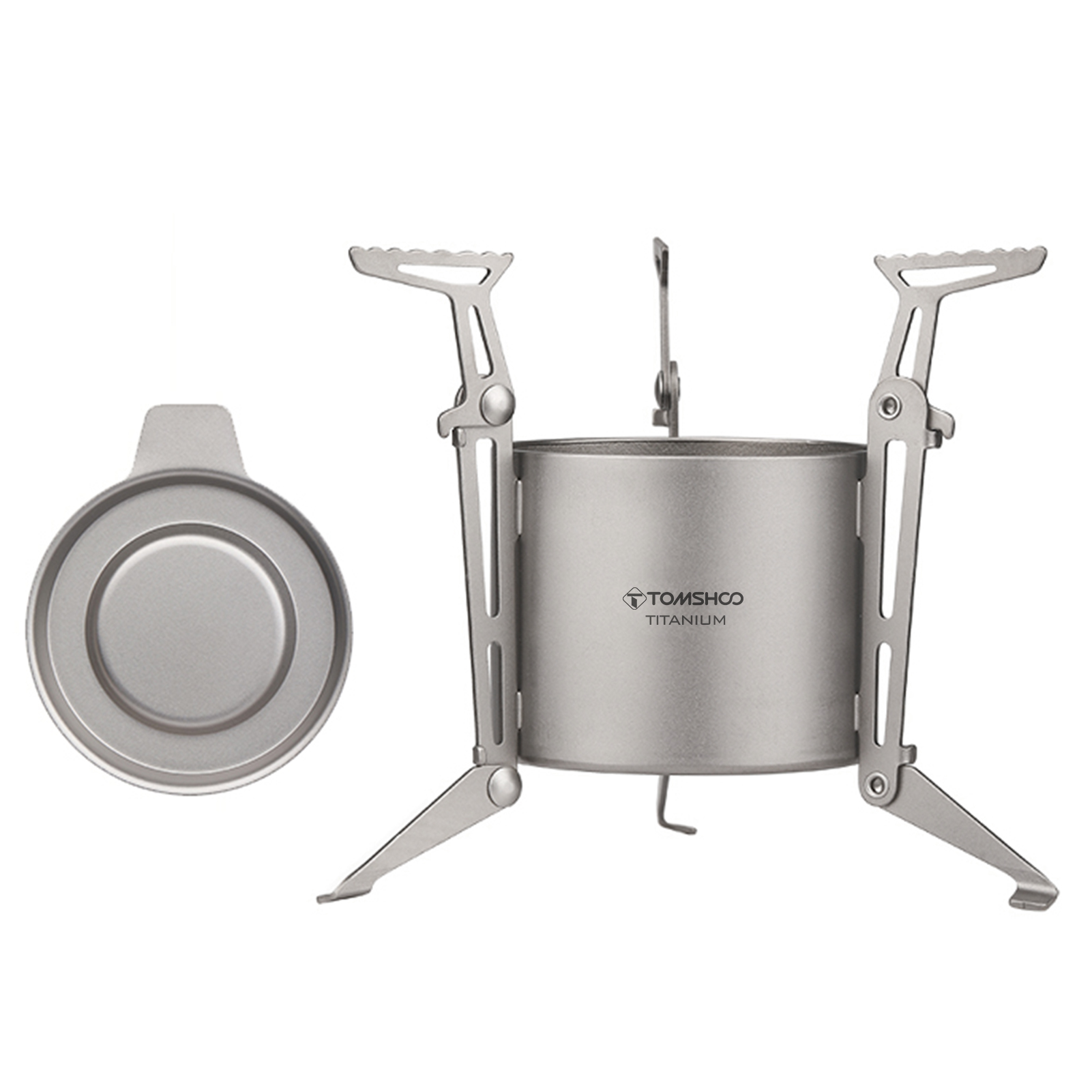 Camping Cooking Pot With Lid - Estufa de Alcohol TOMSHOO Ti con