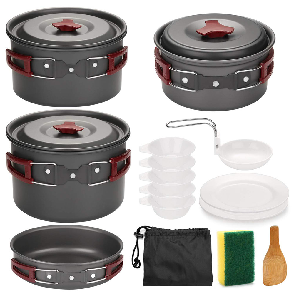 Camping Cooking Gear Set - Kit de utensilios de cocina para