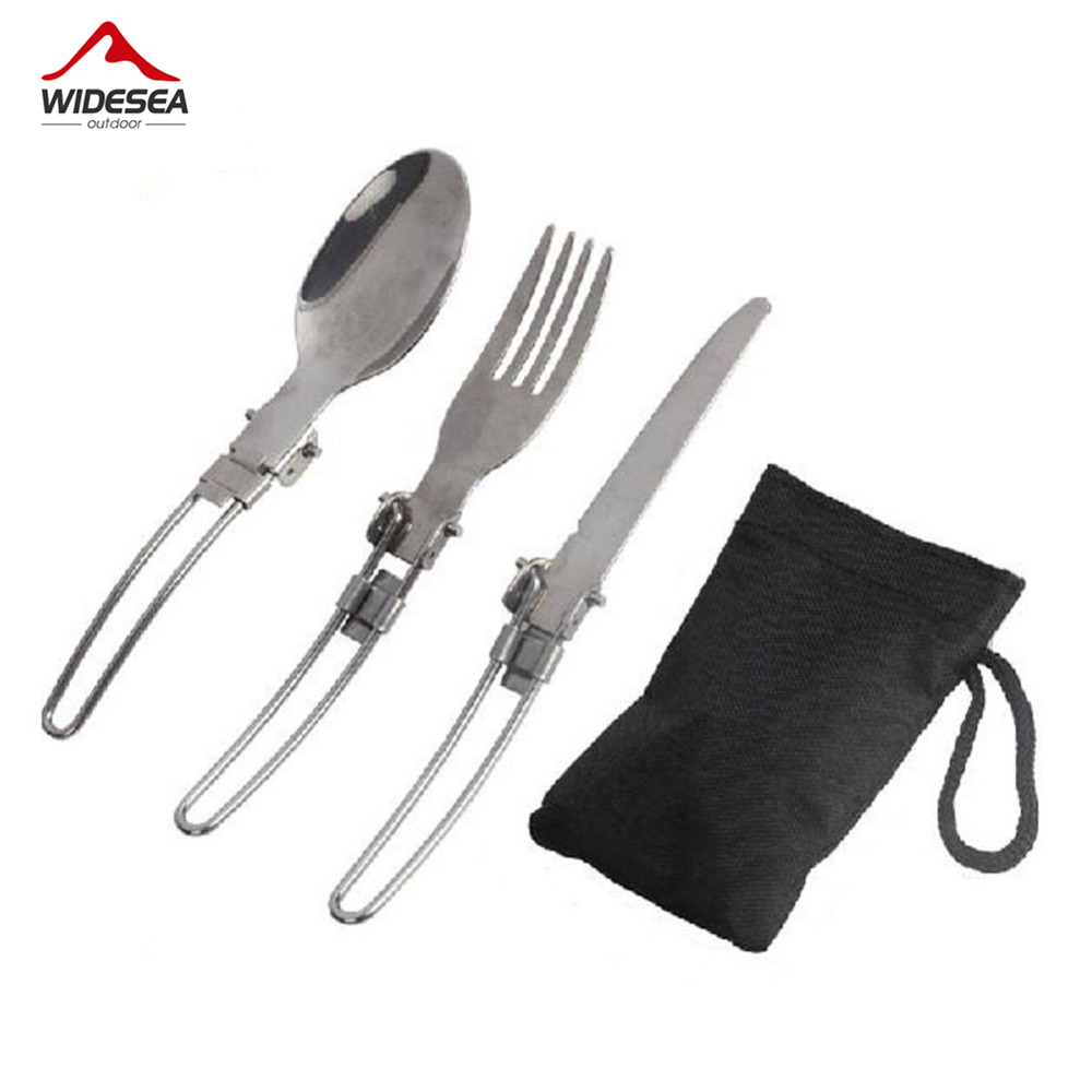Camping Cooking Set Stainless Steel - 3 uds 1 Juego portátil al