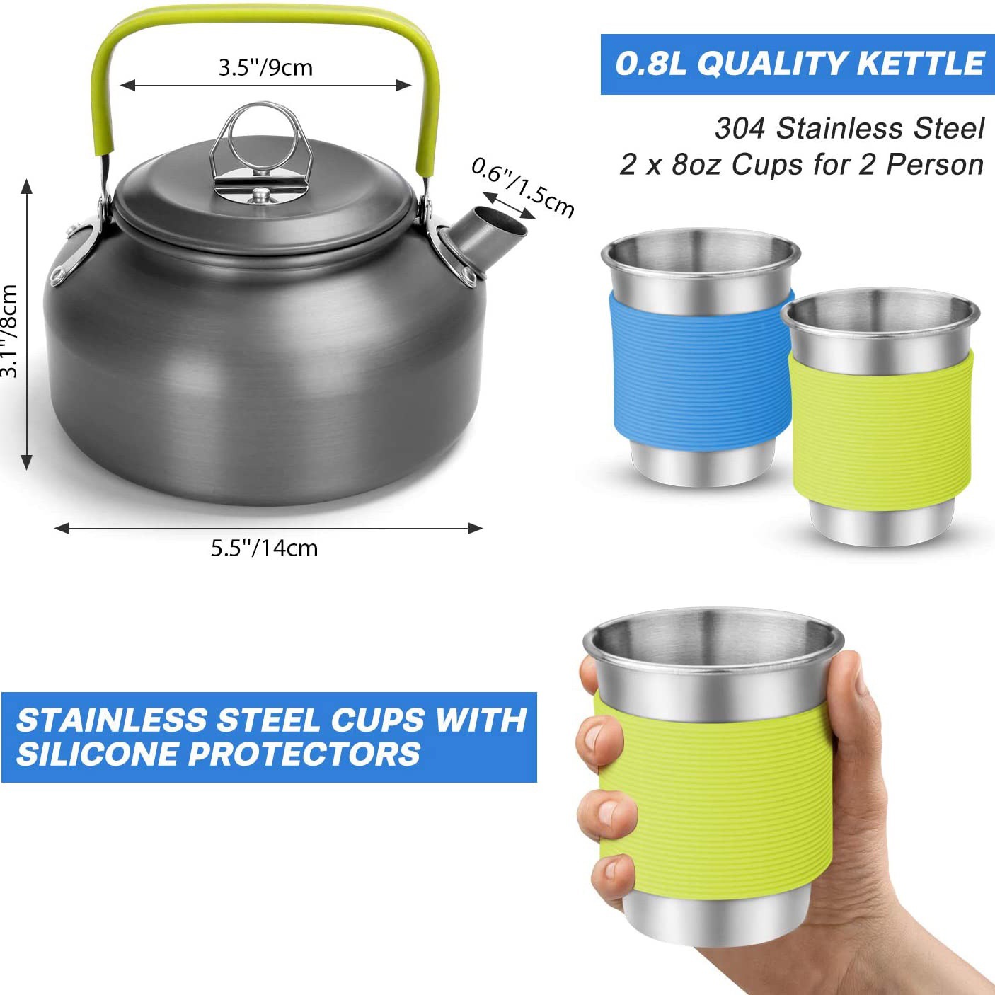 Juego de Cocina para Acampar a - Camping Cooking Gear Set reseña y precio