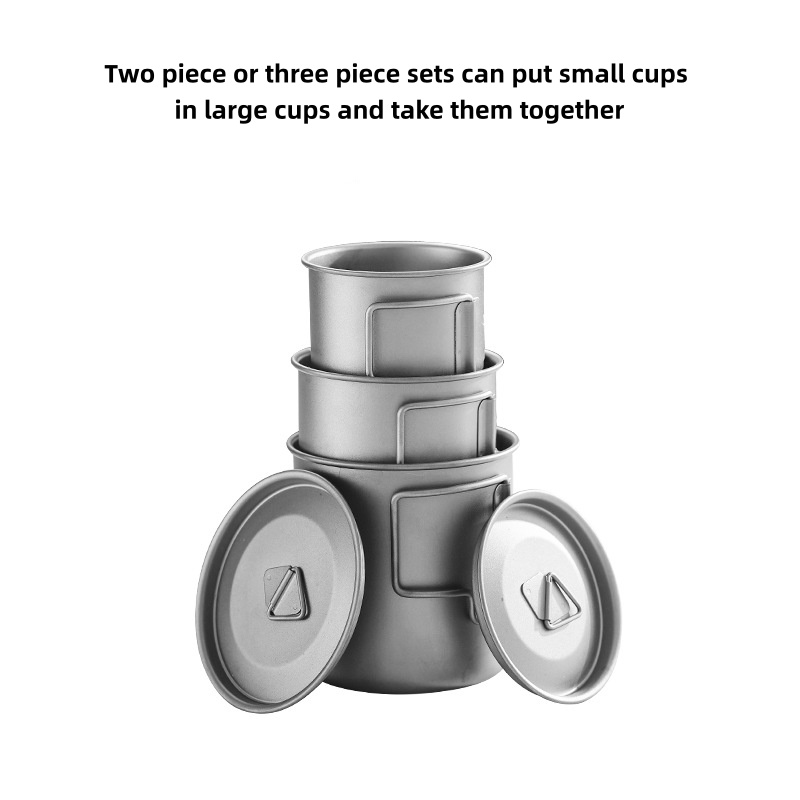 Taza de camping de titanio con - Camping Cooking Utensil Bag reseña y precio