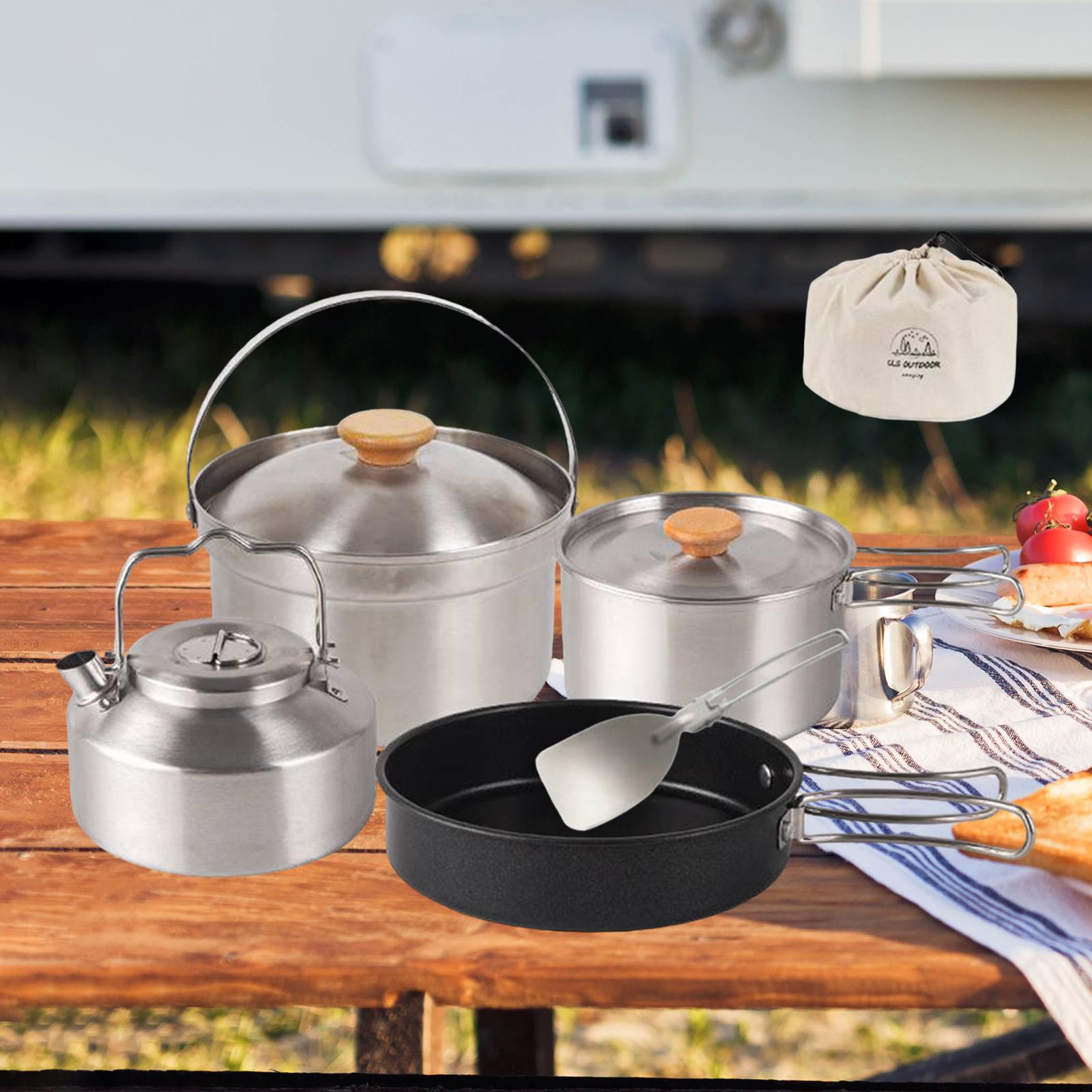 Utensilios de cocina para acam - Camping Cooking Gear Set reseña y precio