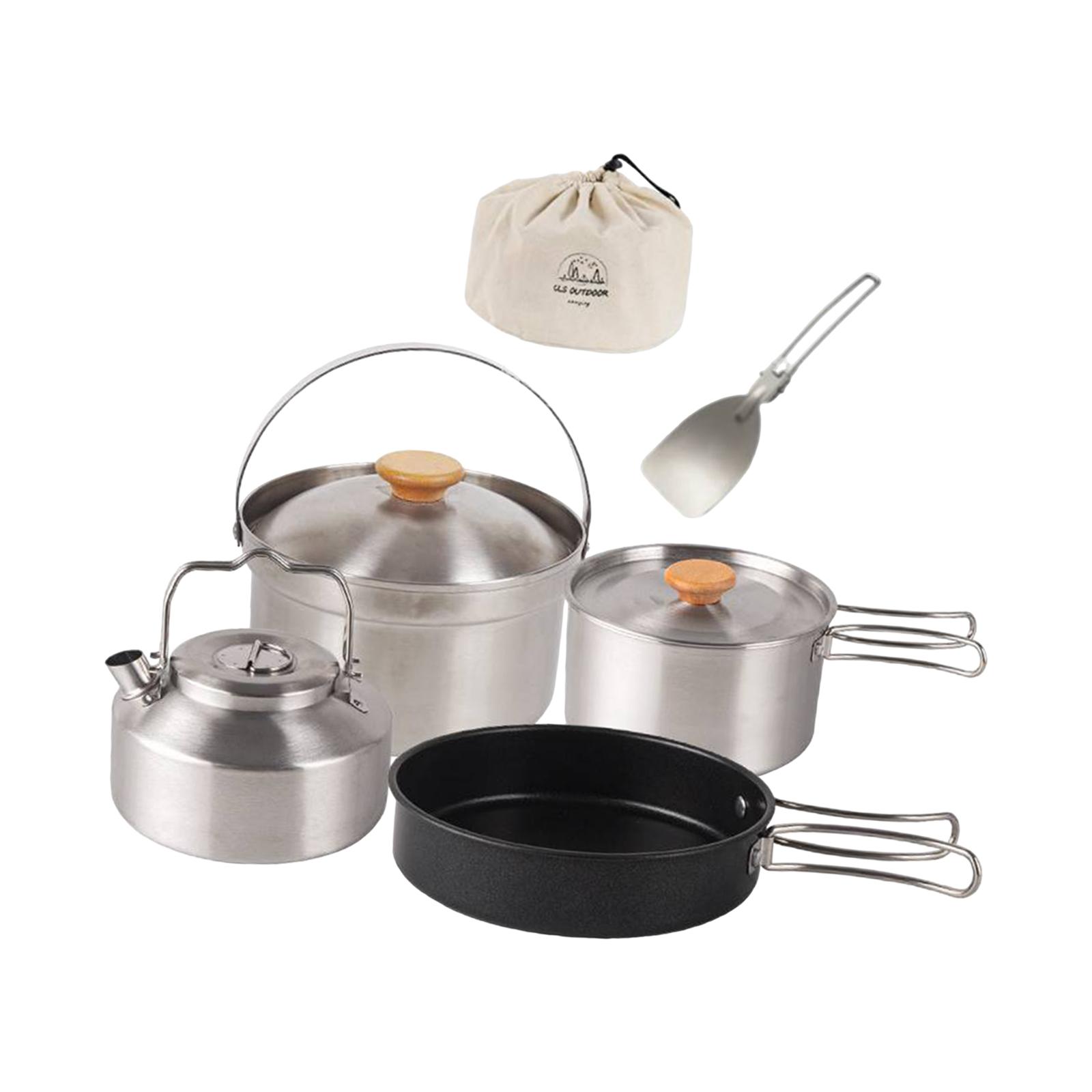 Utensilios de cocina para acam - Camping Cooking Gear Set reseña y precio