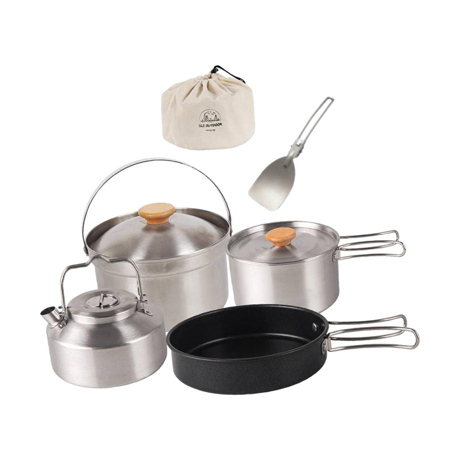Utensilios de cocina para acam - Camping Cooking Gear Set reseña y precio