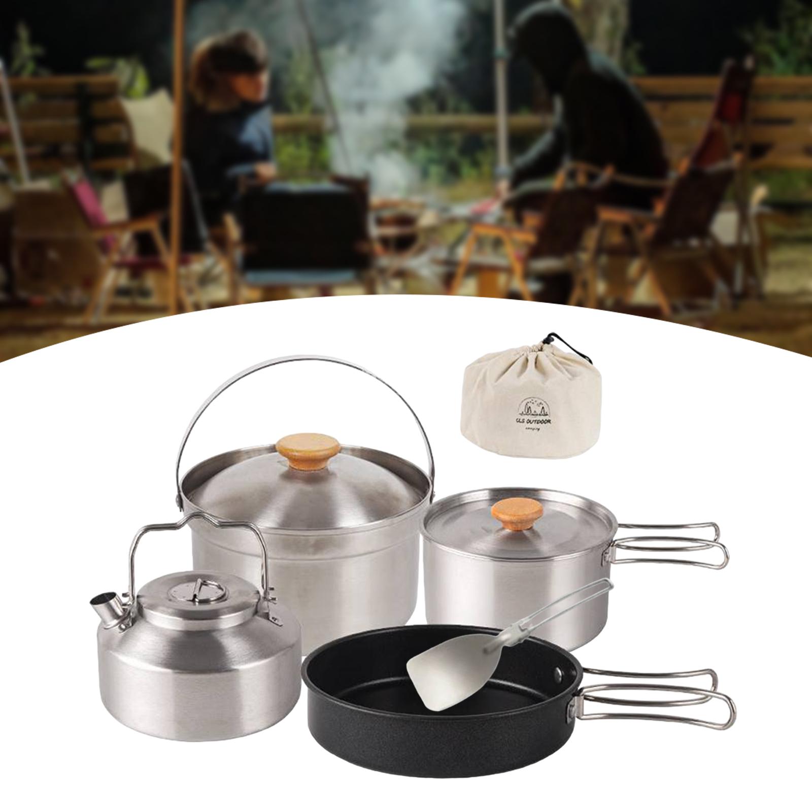 Utensilios de cocina para acam - Camping Cooking Gear Set reseña y precio