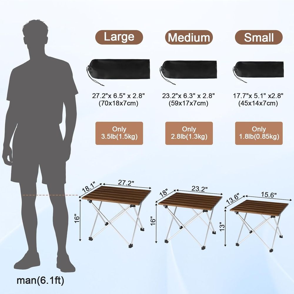 Mesa de Camping Plegable con T - Camping Cooking Top reseña y precio