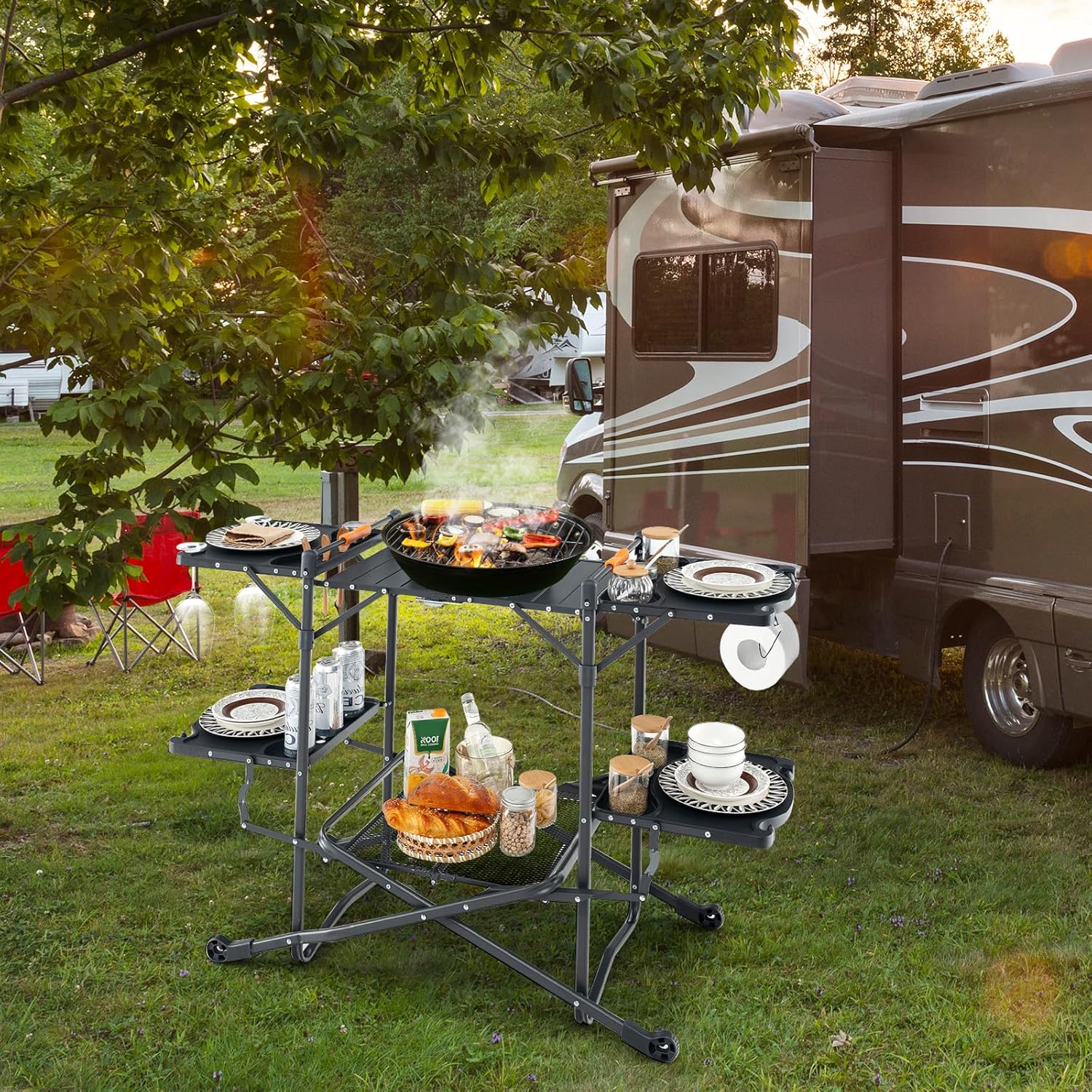 Mesa de Cocina Portátil para C - Camping Cooking Top reseña y precio
