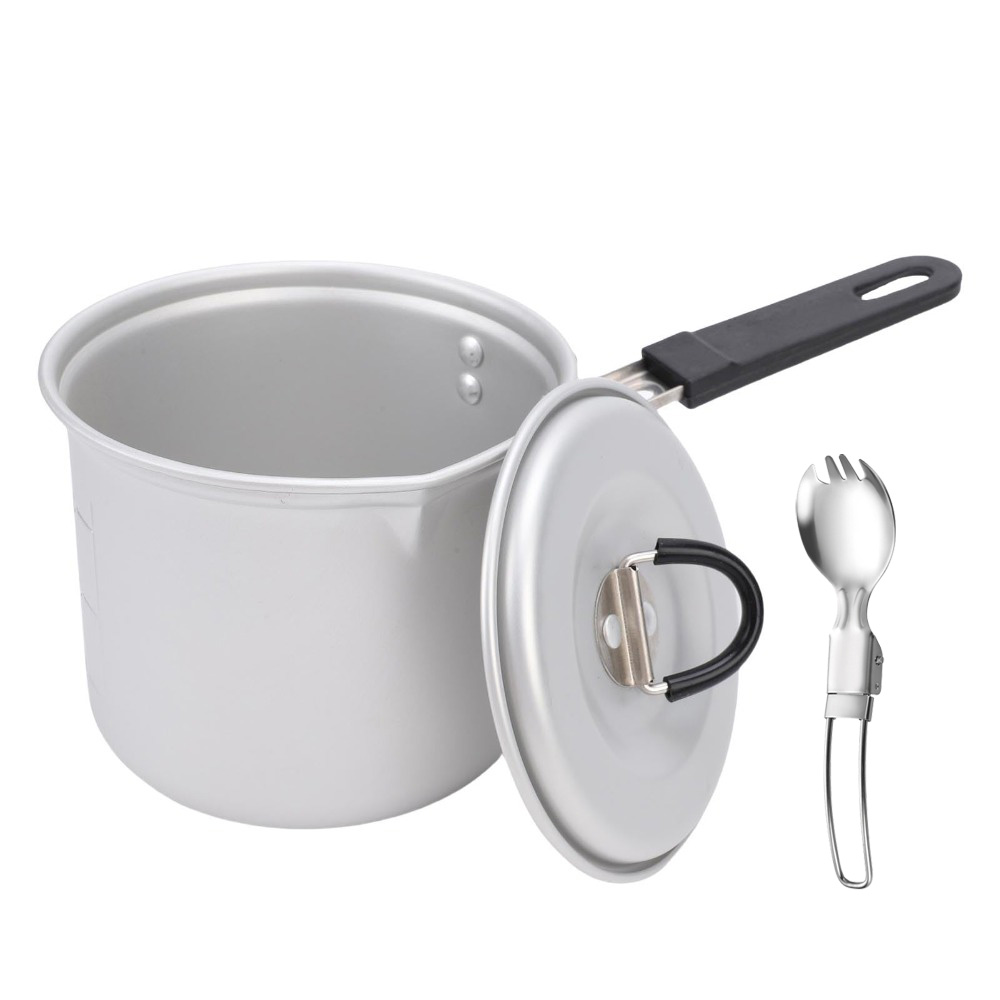 Olla para cocinar al aire libr - Camping Cooking Pot With Lid reseña y precio