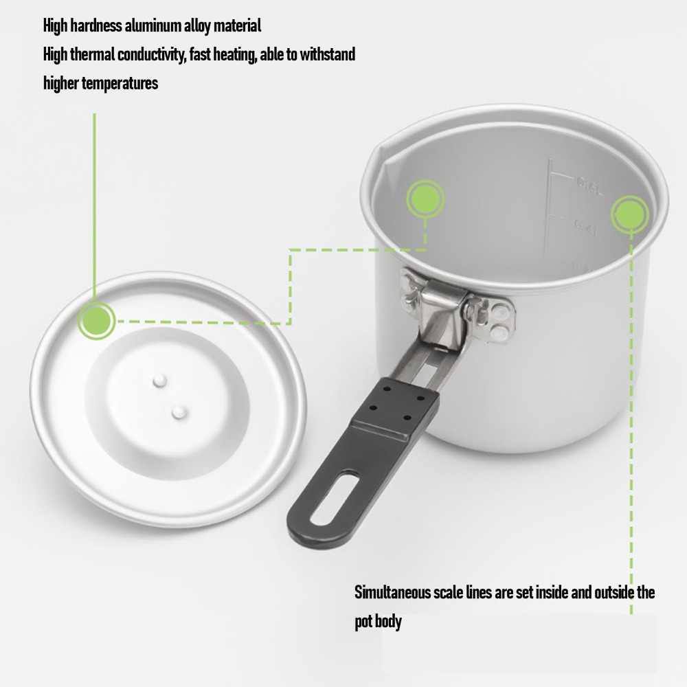 Olla para cocinar al aire libr - Camping Cooking Pot With Lid reseña y precio