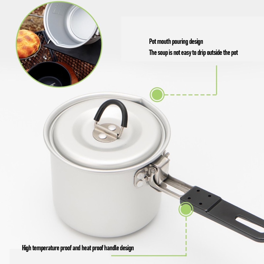 Olla para cocinar al aire libr - Camping Cooking Pot With Lid reseña y precio