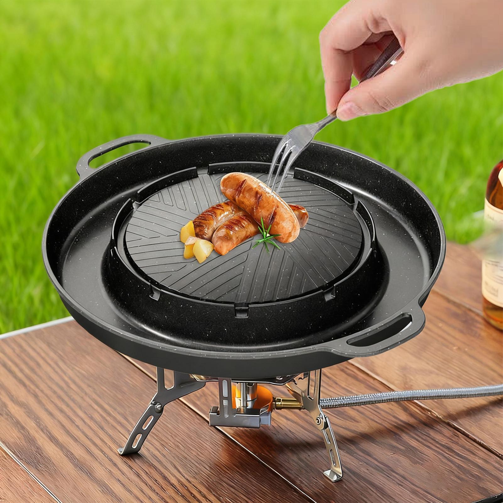 Parrilla y sartén caliente 2 e - Camping Cooking Top reseña y precio