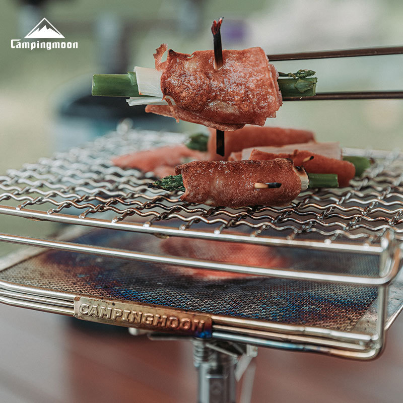 CAMPINGMOON Rejilla Plegable d - Camping Cooking Meat reseña y precio