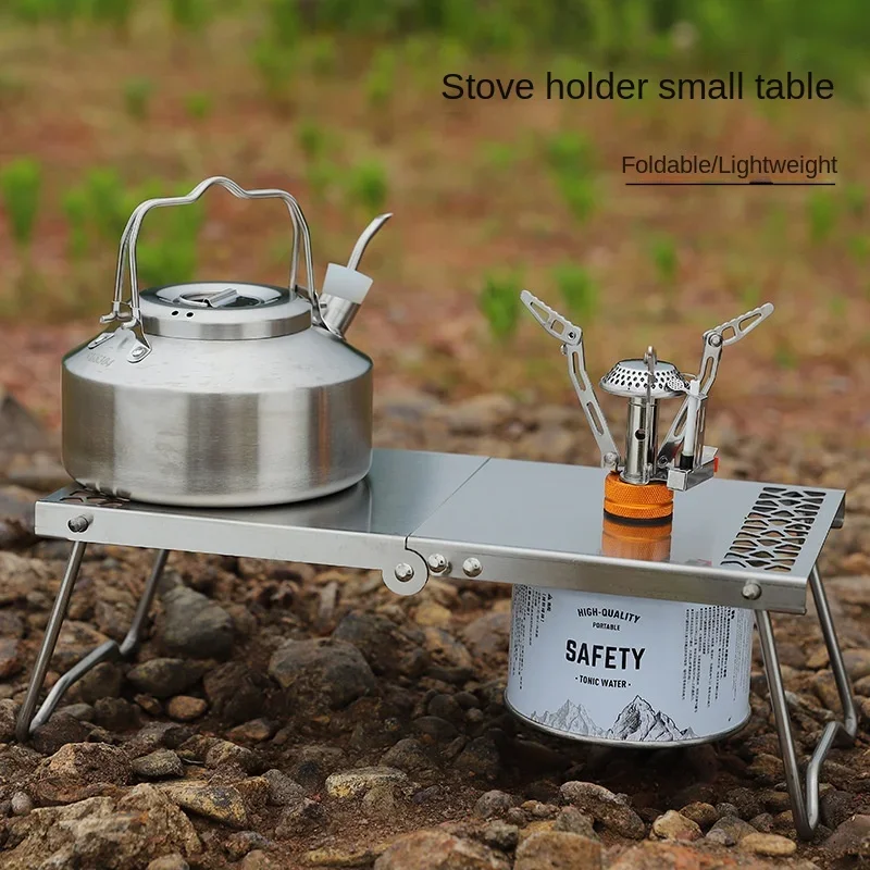 Mesa de té portátil para exter - Camping Cooking Meat reseña y precio
