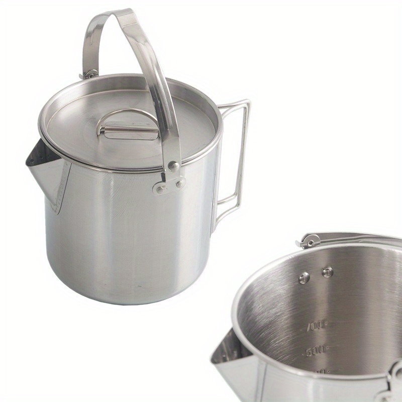 Hervidor de acero compacto y p - Camping Cooking Set Stainless Steel reseña y precio