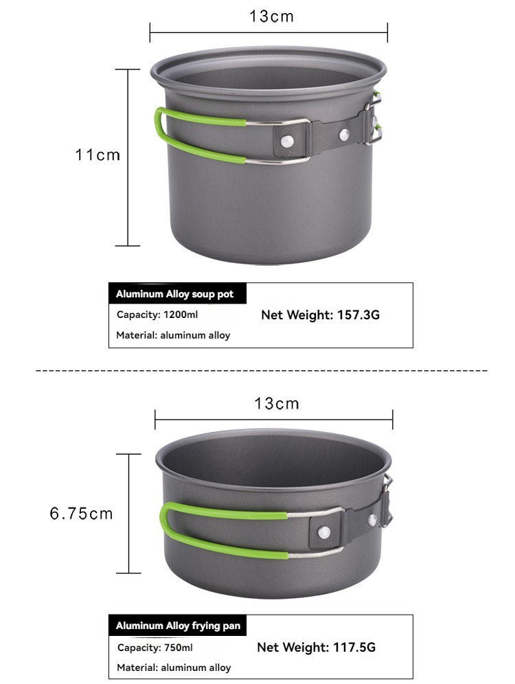 Juego de Utensilios de Cocina  - Camping Cooking Mess Kit reseña y precio