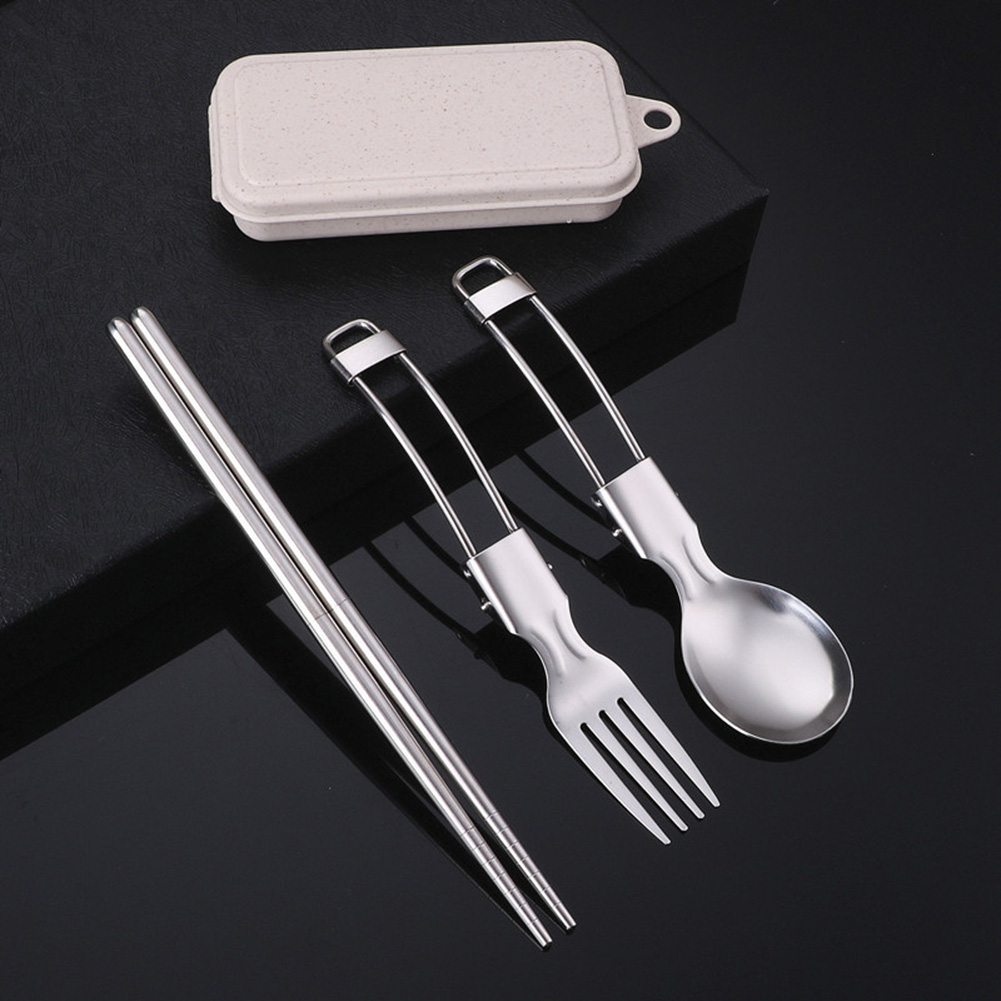 Cubiertos para Picnic, utensil - Camping Cooking Set Stainless Steel reseña y precio