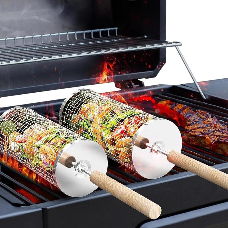 Cesta de acero inoxidable para - Camping Cooking Meat reseña y precio