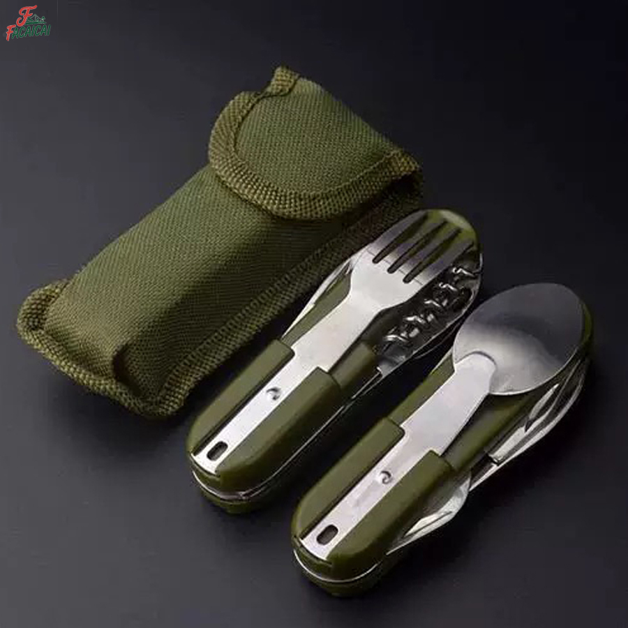 Juego de Utensilios de Viaje 5 - Camping Cooking Set Stainless Steel reseña y precio