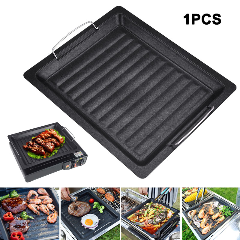 Sartén cuadrada gruesa para ex - Camping Cooking Meat reseña y precio