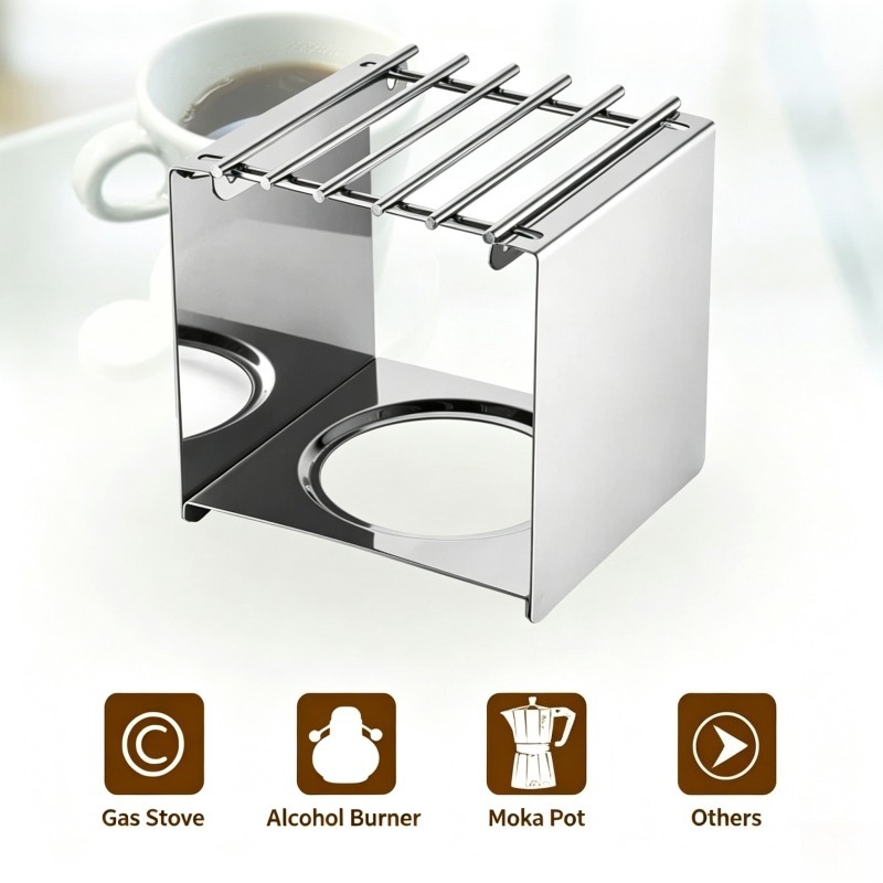Soporte Cuadrado de Acero Inox - Camping Cooking Set Stainless Steel reseña y precio