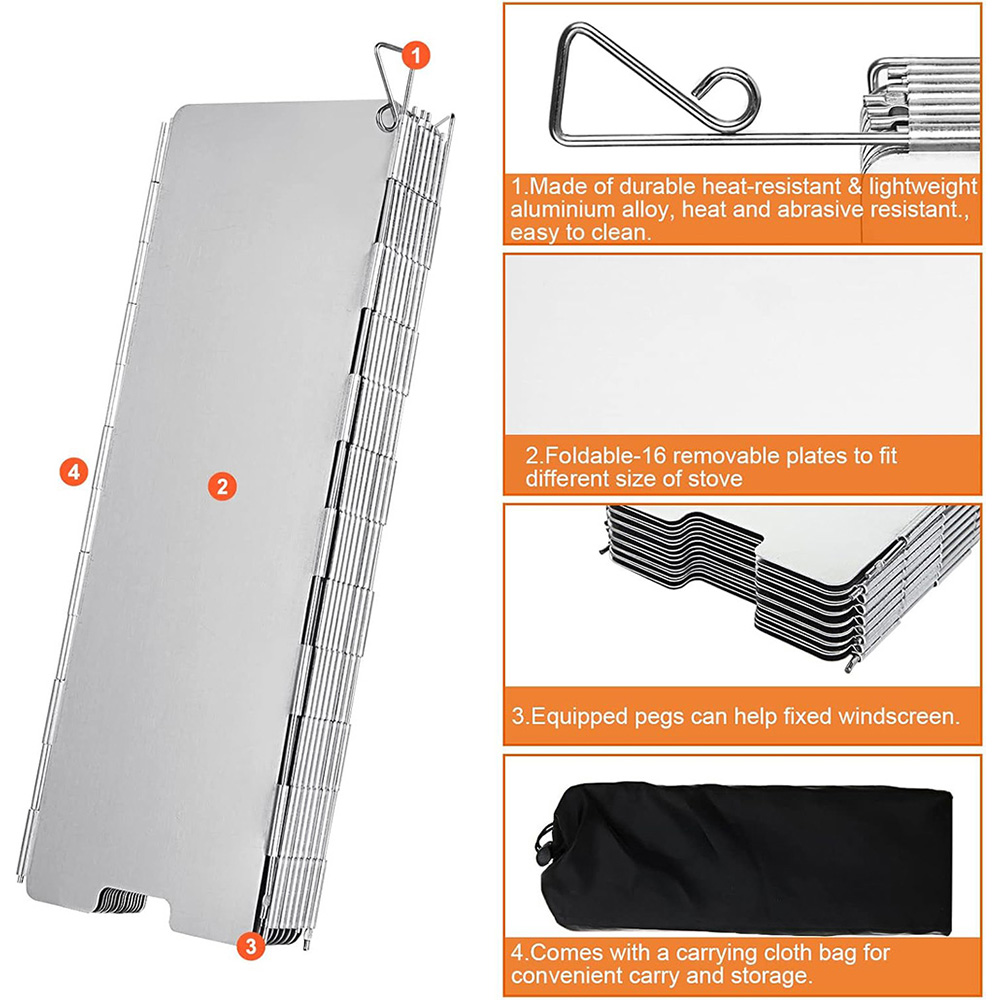 Paravientos Ligero Plegable pa - Camping Cooking Windscreen reseña y precio