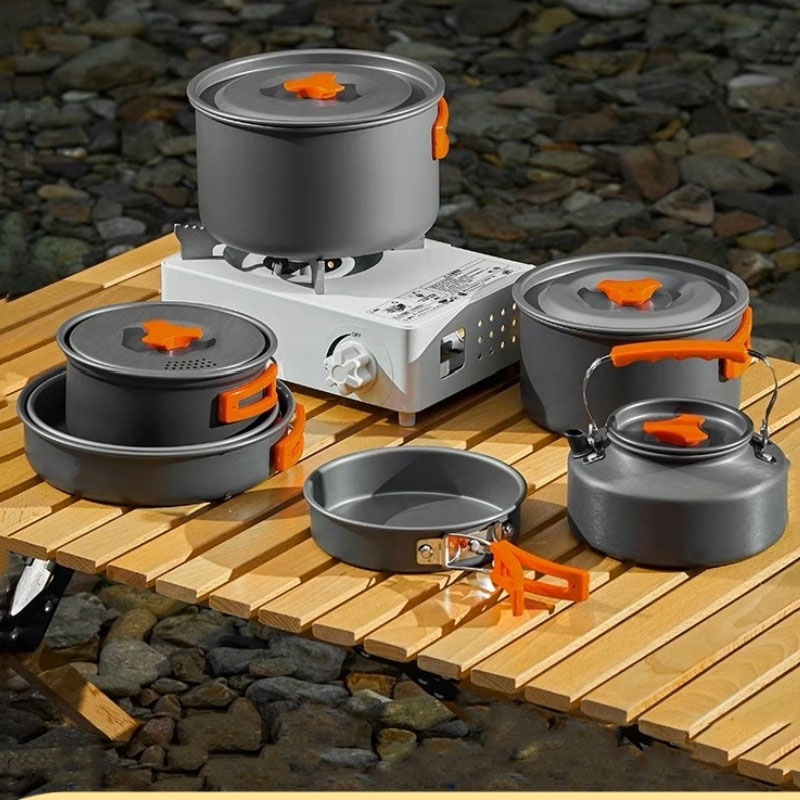 Juego de Ollas de Aluminio par - Camping Cooking Mess Kit reseña y precio
