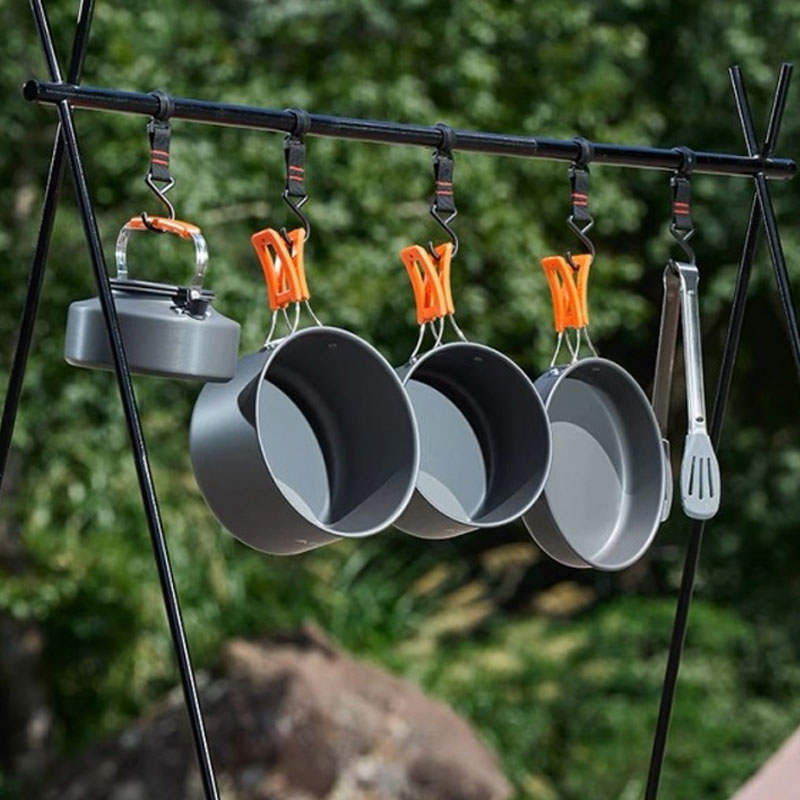 Juego de Ollas de Aluminio par - Camping Cooking Mess Kit reseña y precio