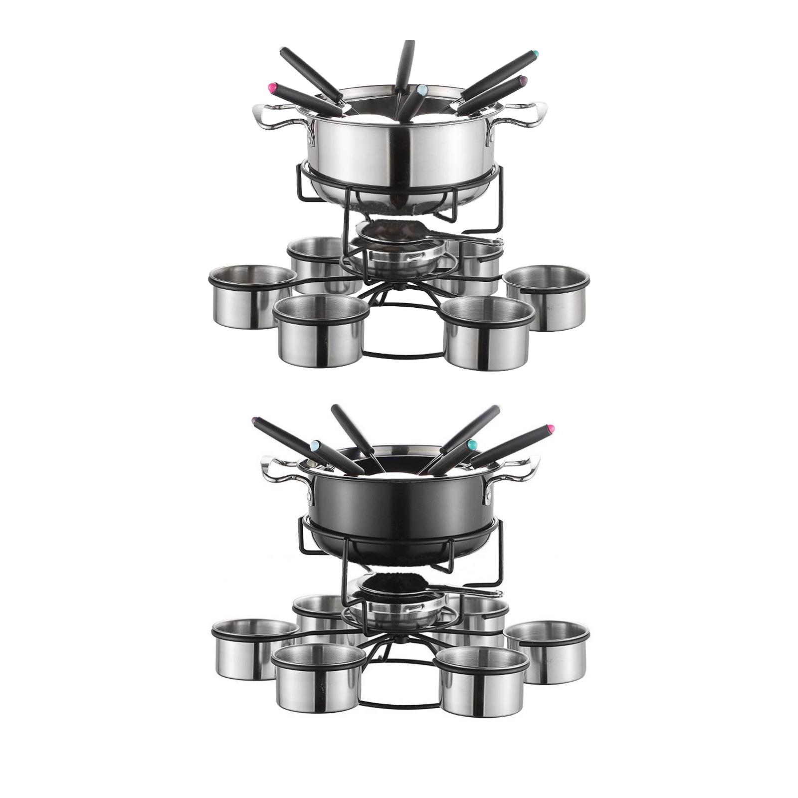 Juego de ollas para fondue, es - Camping Cooking Set Stainless Steel reseña y precio