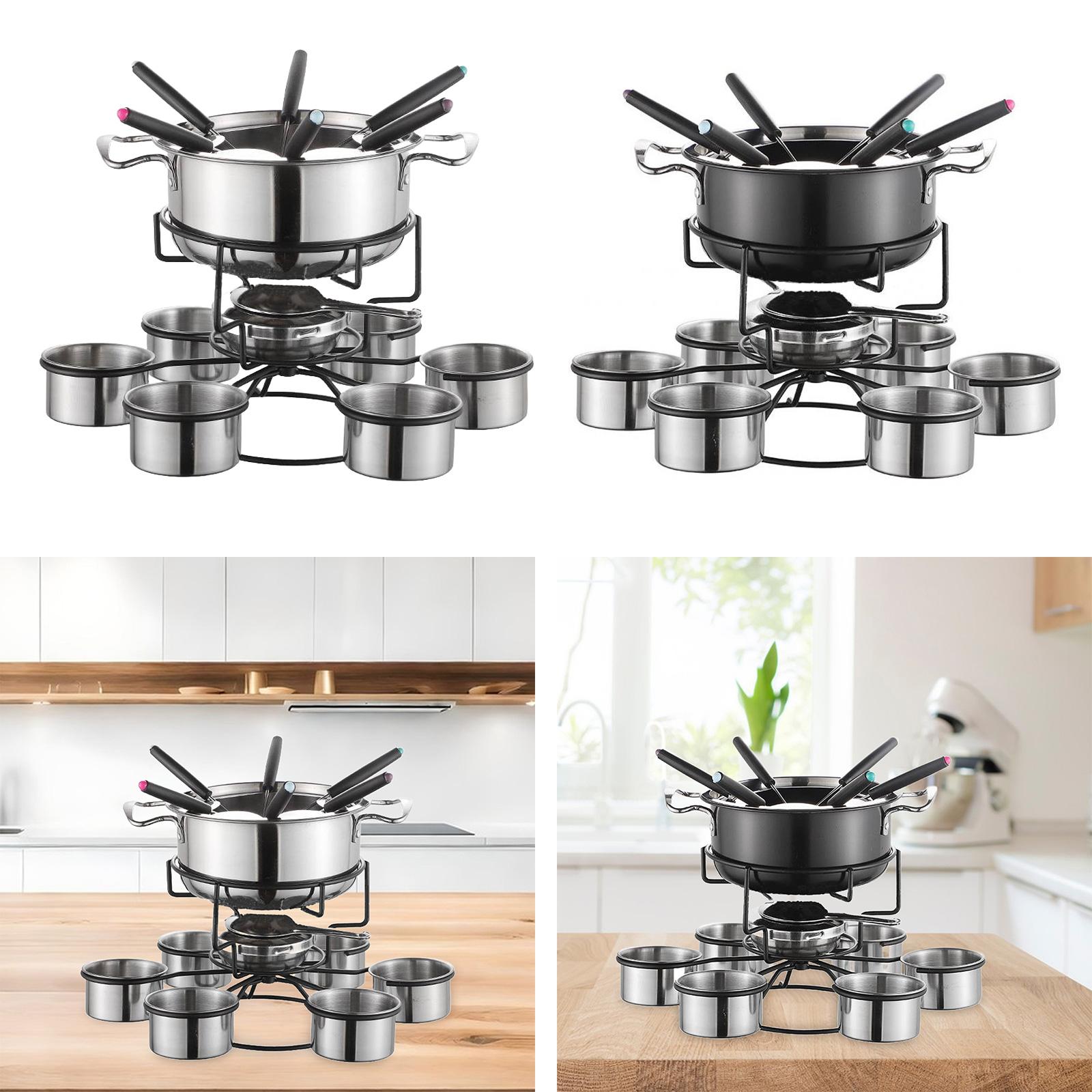 Juego de ollas para fondue, es - Camping Cooking Set Stainless Steel reseña y precio