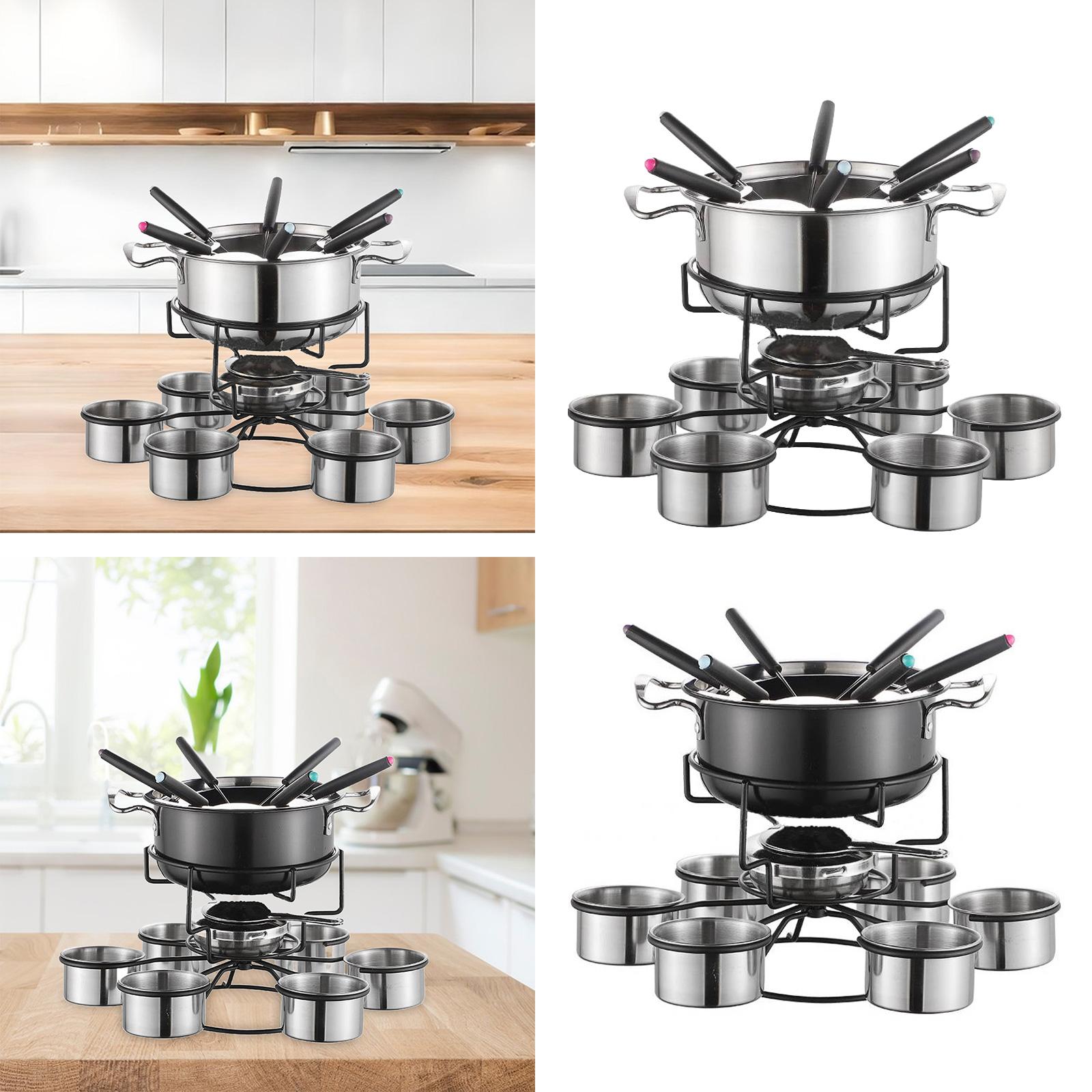Juego de ollas para fondue, es - Camping Cooking Set Stainless Steel reseña y precio