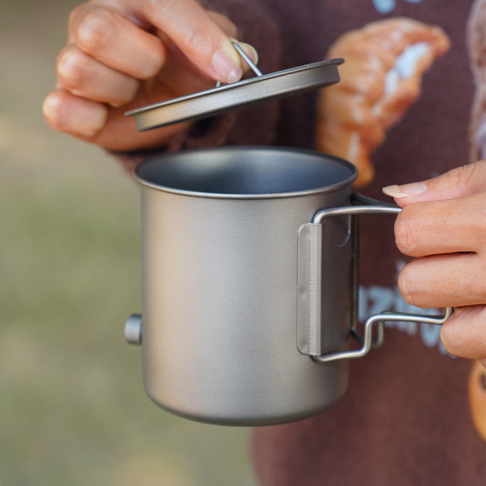 Hervidor de café de titanio de - Camping Cooking Top reseña y precio