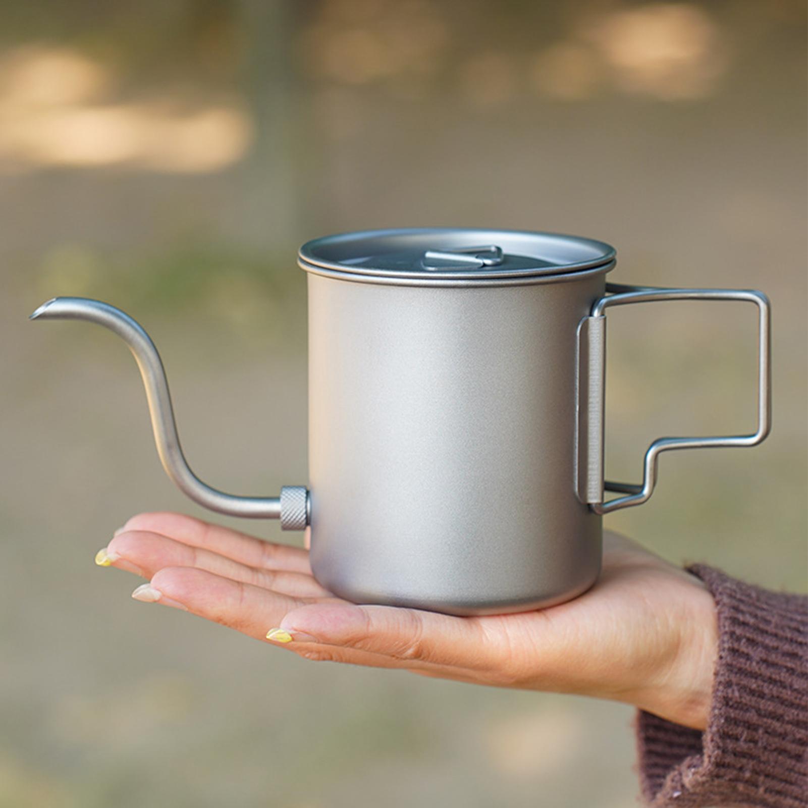 Hervidor de café de titanio de - Camping Cooking Top reseña y precio