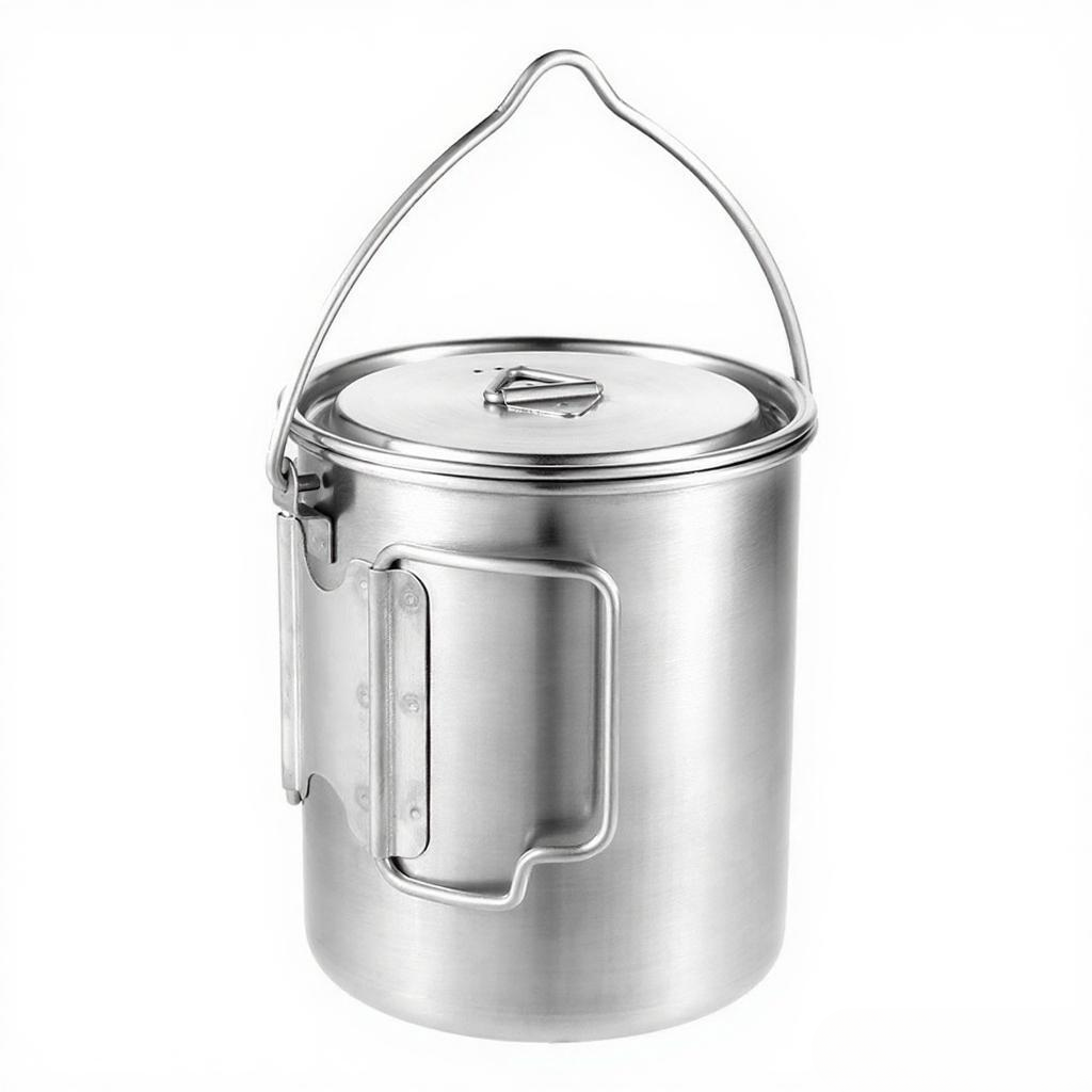 Olla de Acero Inoxidable de 75 - Camping Cooking Pot With Lid reseña y precio