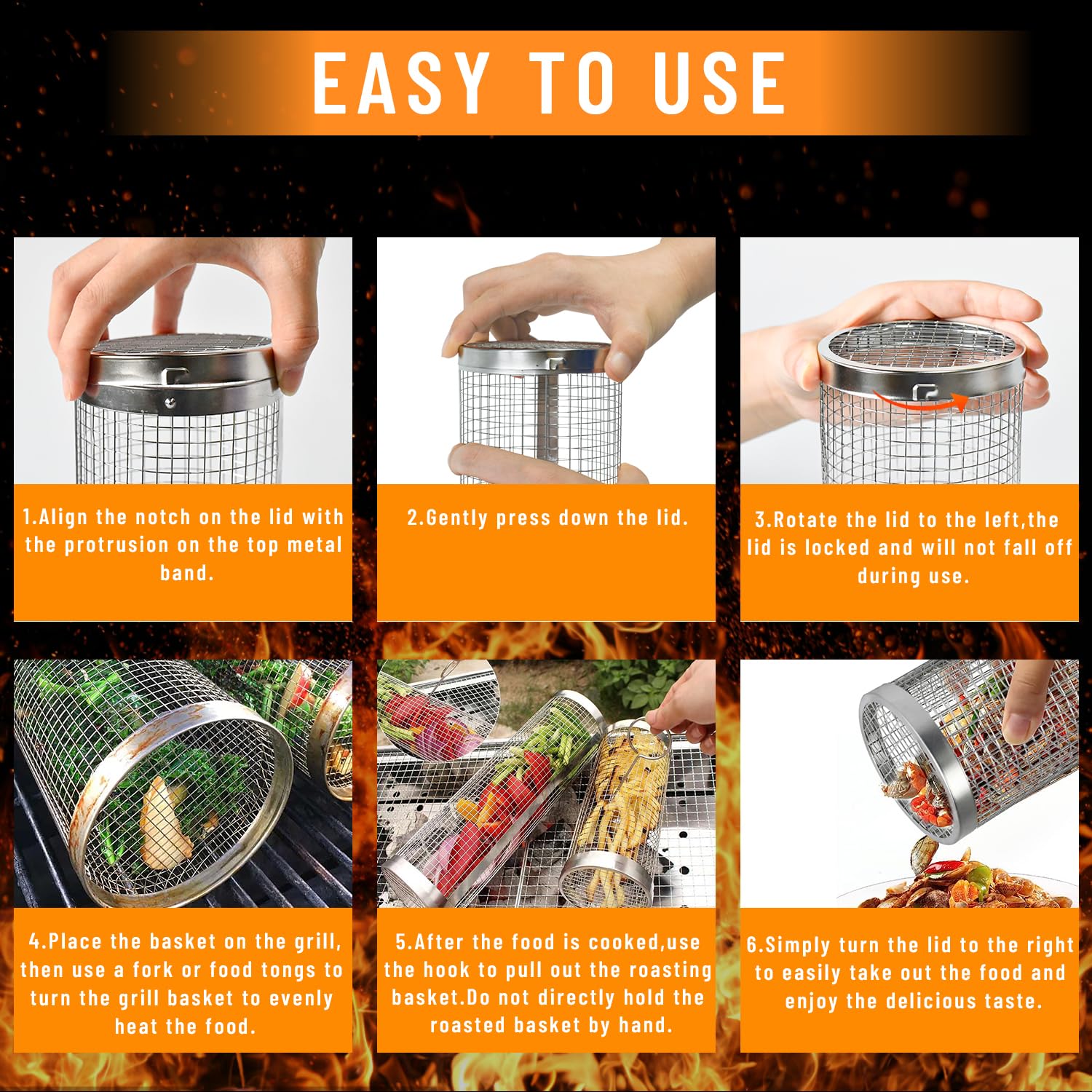 Cestas rodante para asar al ai - Camping Cooking Gear Set reseña y precio
