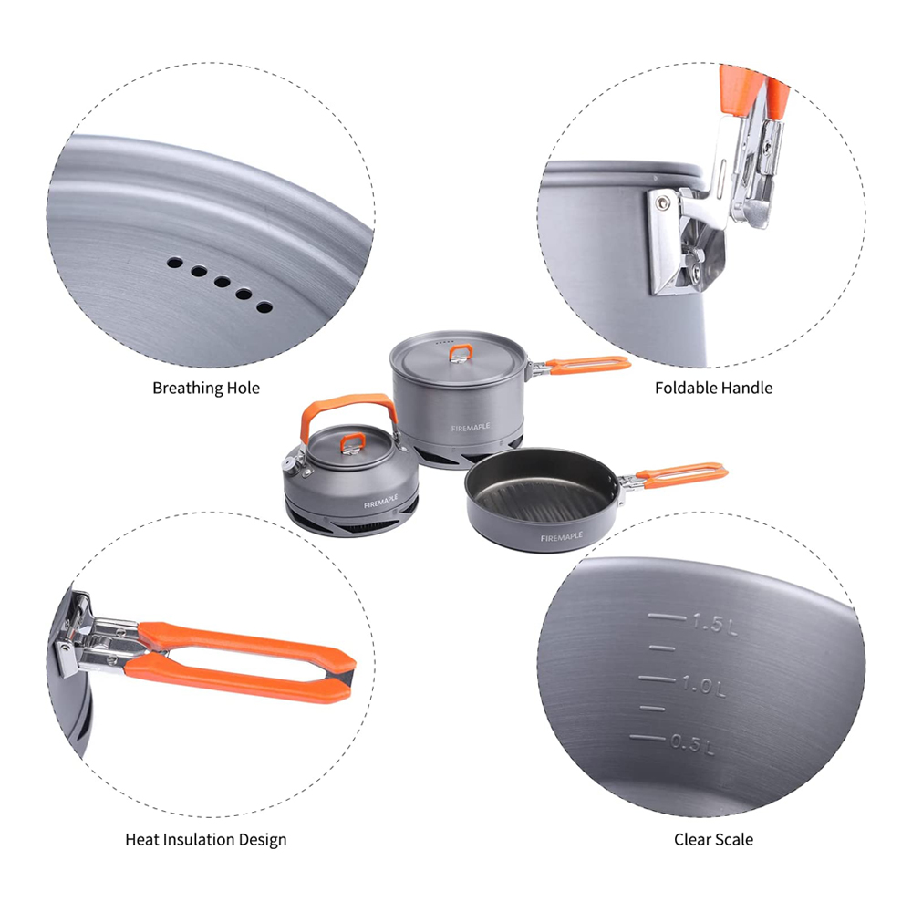 Fire Maple utensilios Camping  - Camping Cooking Gear Set reseña y precio