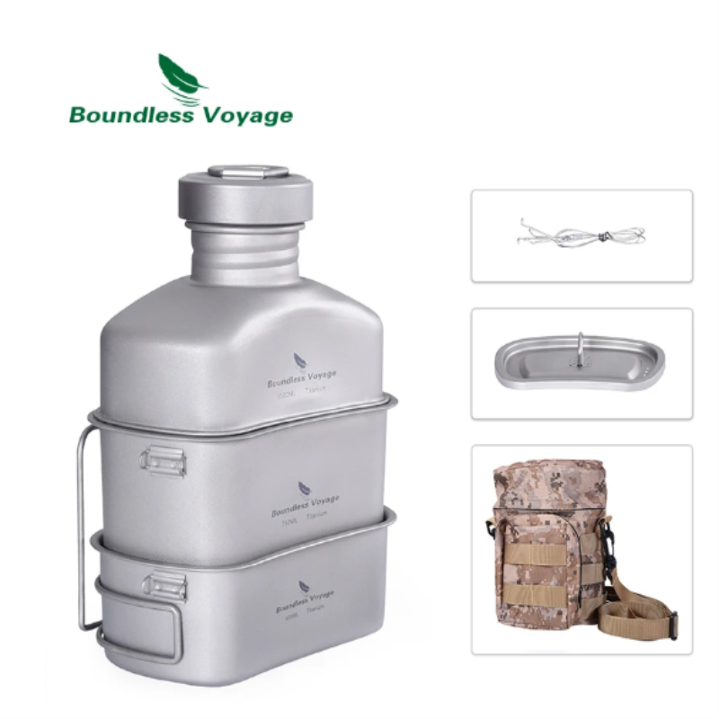 Juego de cocina de cantimplora - Camping Cooking Mess Kit reseña y precio