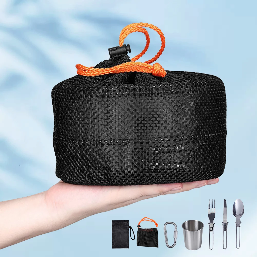 Kit de utensilios de cocina pa - Camping Cooking Set Stainless Steel reseña y precio
