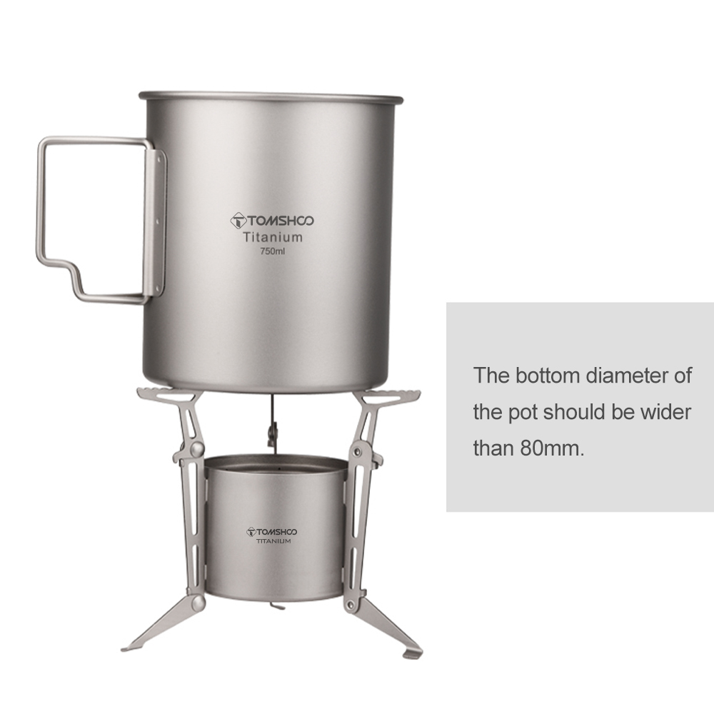 Estufa de Alcohol TOMSHOO Ti c - Camping Cooking Pot With Lid reseña y precio
