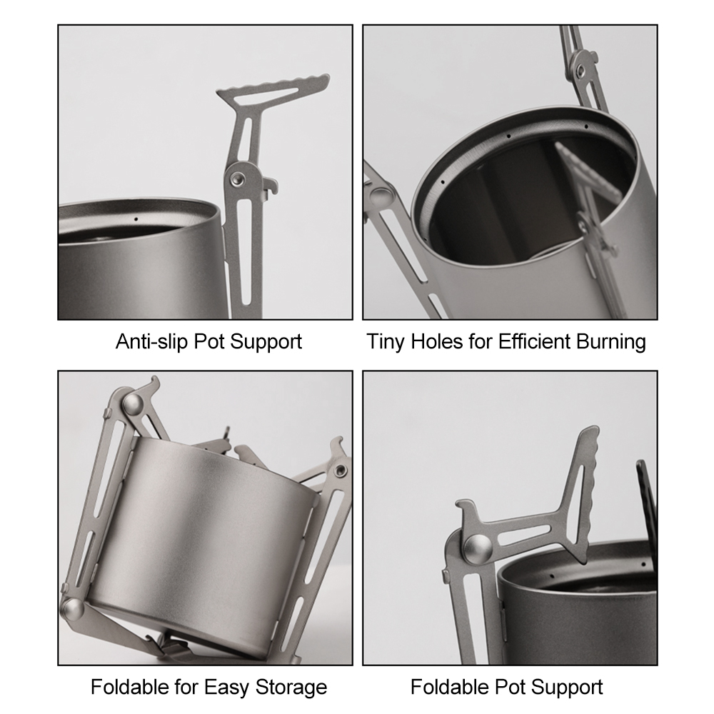 Estufa de Alcohol TOMSHOO Ti c - Camping Cooking Pot With Lid reseña y precio