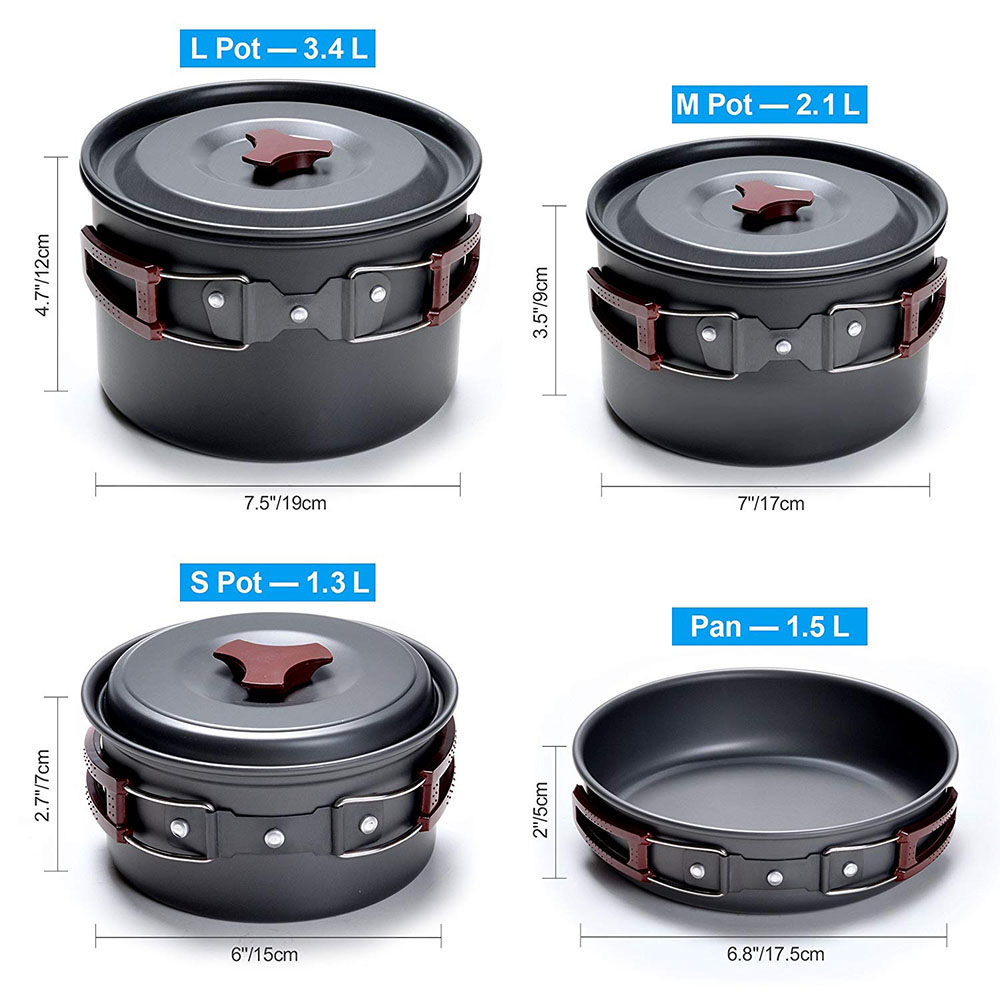 Kit de utensilios de cocina pa - Camping Cooking Gear Set reseña y precio