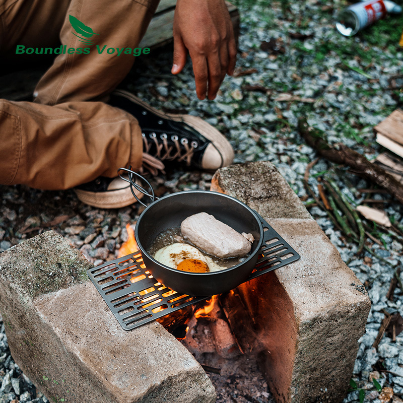 Placa para parrilla de barbaco - Camping Cooking Set Stainless Steel reseña y precio